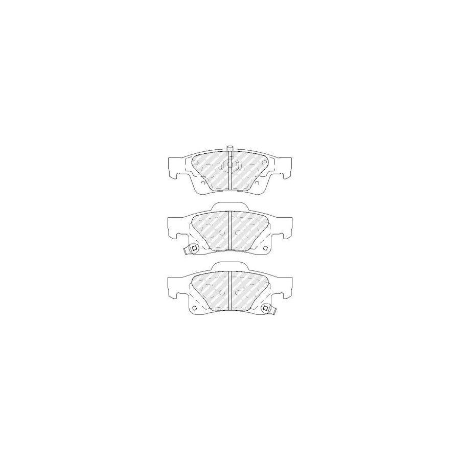 Ferodo Fdb4819 Brake Pad Set For Jeep Grand Cherokee Iv Wk Wk2 With Acoustic Wear Warning With Piston Clip Without Accessories