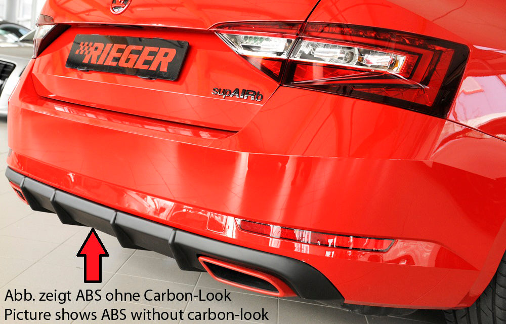 Rieger 00099362 Skoda 3T 3V Superb III Rear Diffuser - RS4-Look