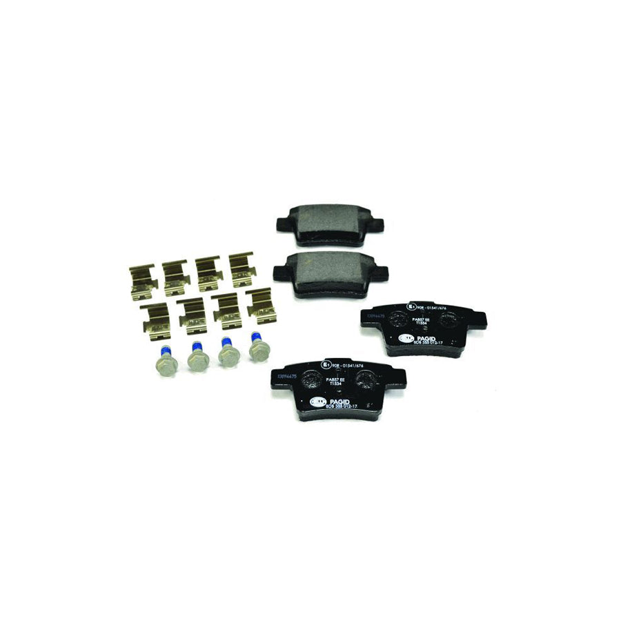 Hella 8DB 355 012 171 Brake Pad Set Not Prepared For Wear Indicator With Brake Caliper Screws With Accessories