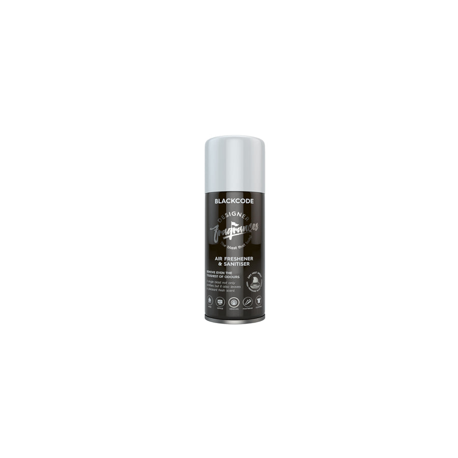 Designer Fragrances Blast Can Air Freshener & Sanitiser - Blackcode