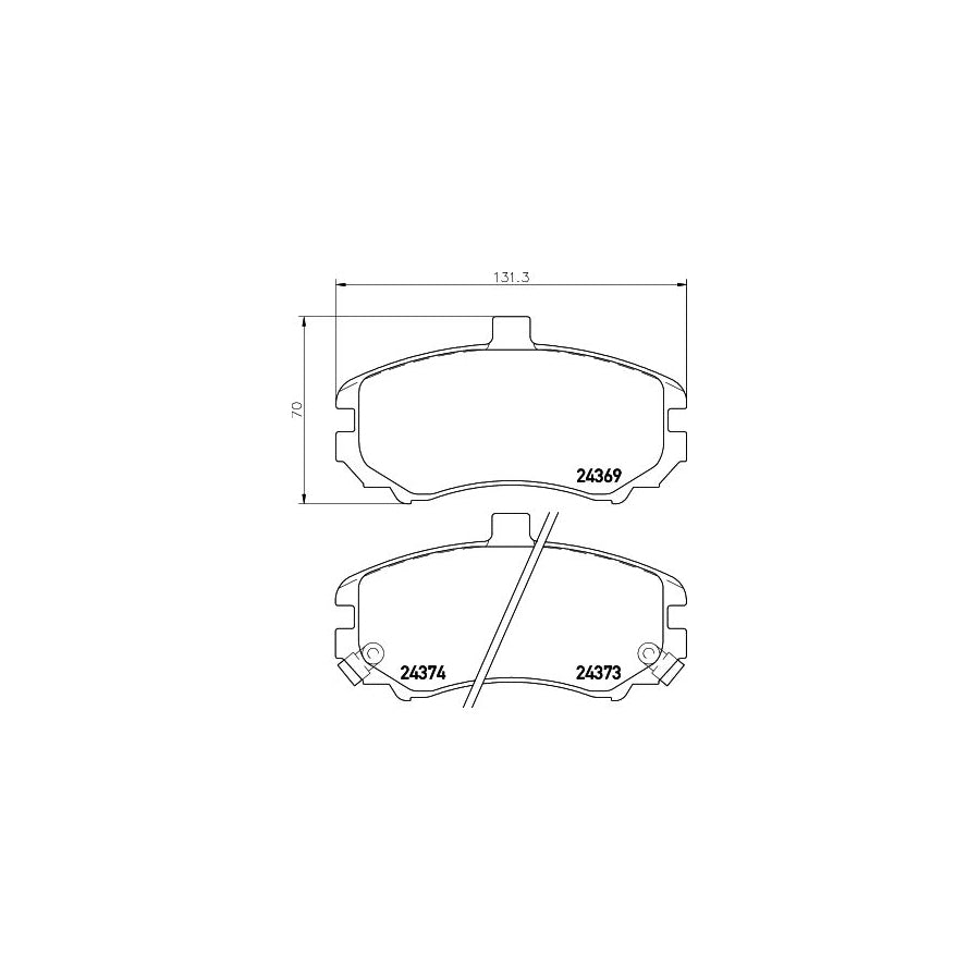 Hella 8DB 355 012 471 Brake Pad Set For Hyundai Elantra With Acoustic Wear Warning