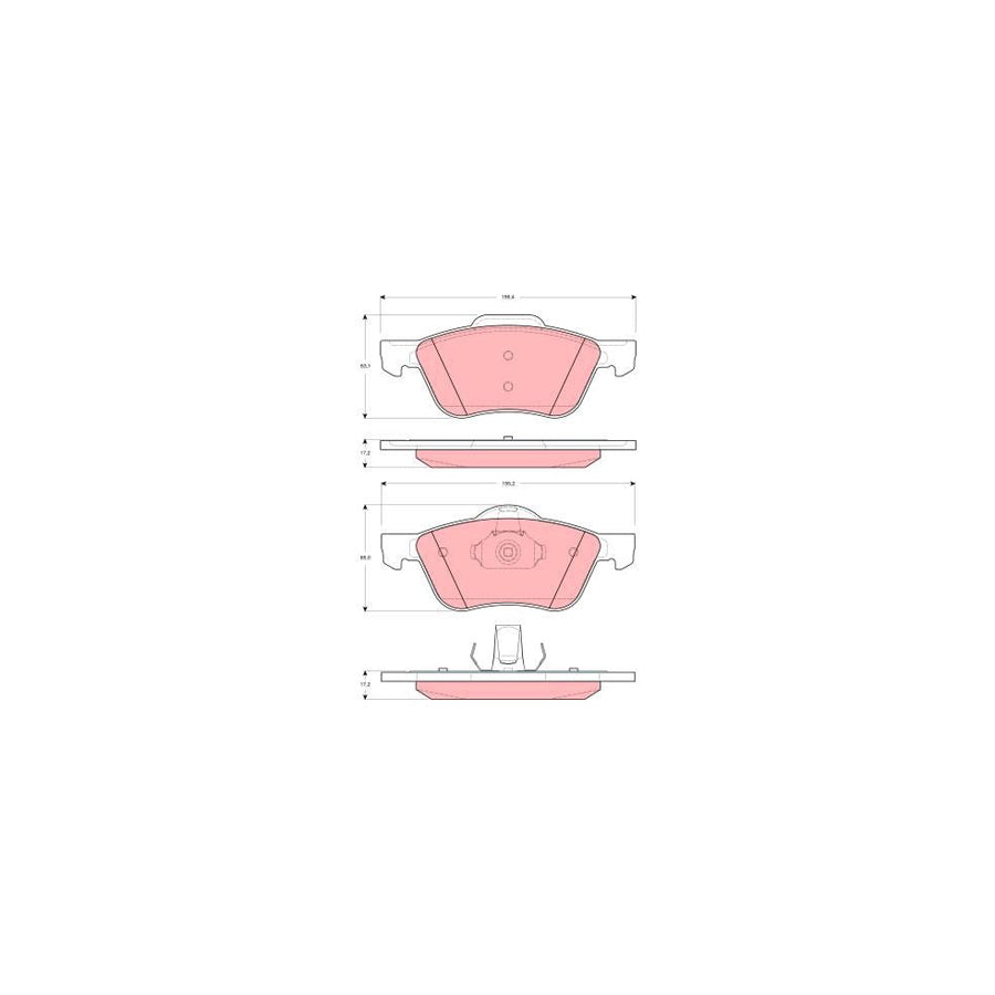 TRW Gdb3272 Brake Pad Set For Nissan Primera Not Prepared For Wear Indicator