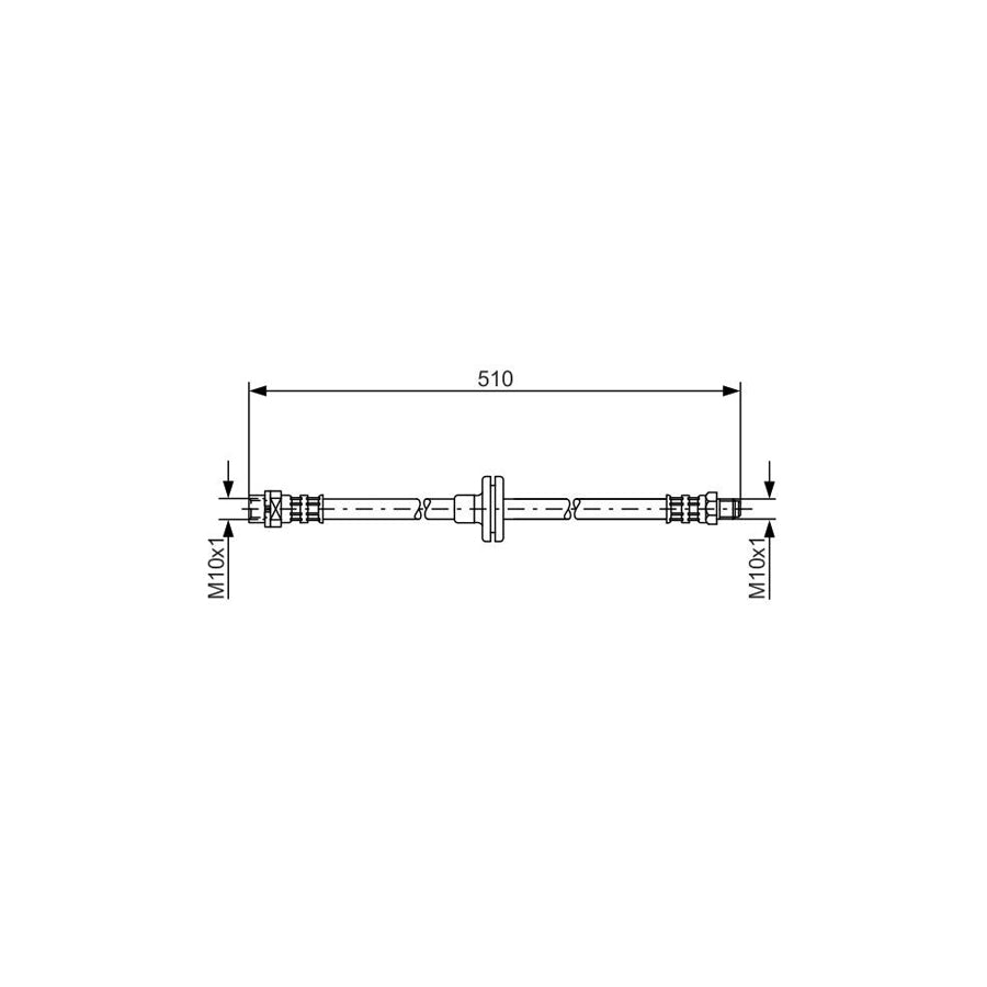 BOSCH 1 987 476 056 Brake Hose for BMW X5 E53 485Mm M10X1