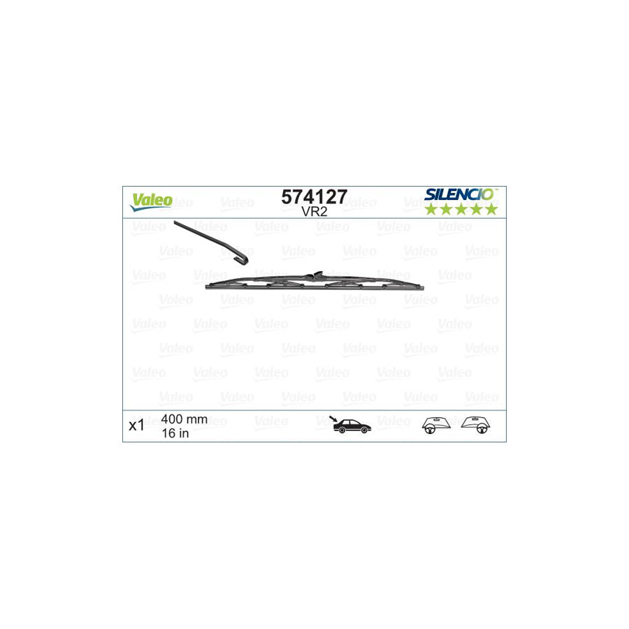 Valeo Silencio, Silencio Rear 574127 Wiper Blade For Renault Clio | Duco Car Parts UK Car Parts