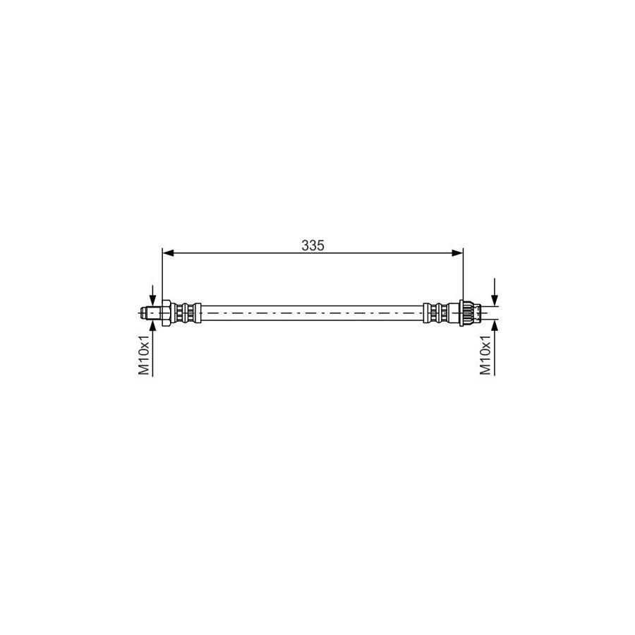 BOSCH 1 987 476 955 Brake Hose for RENAULT KANGOO 335Mm