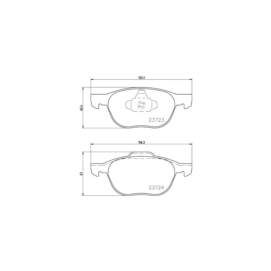 Hella 8DB 355 011 191 Brake Pad Set Not Prepared For Wear Indicator