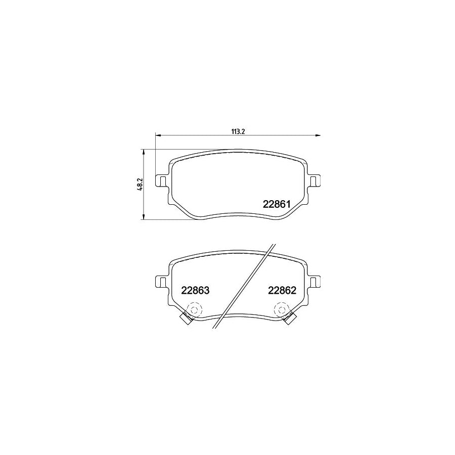 Hella 8DB 355 037 951 Brake Pad Set With Acoustic Wear Warning With Brake Caliper Screws With Accessories