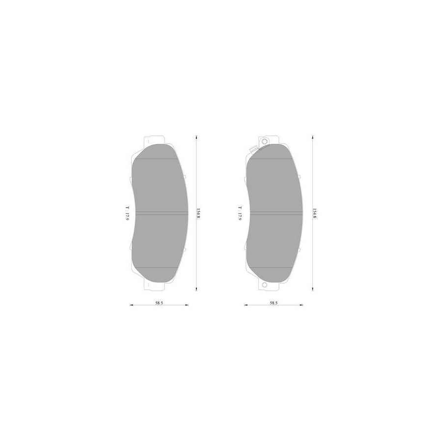 Bosch 0986Ab2374 Brake Pad Set With Acoustic Wear Warning BP2374N