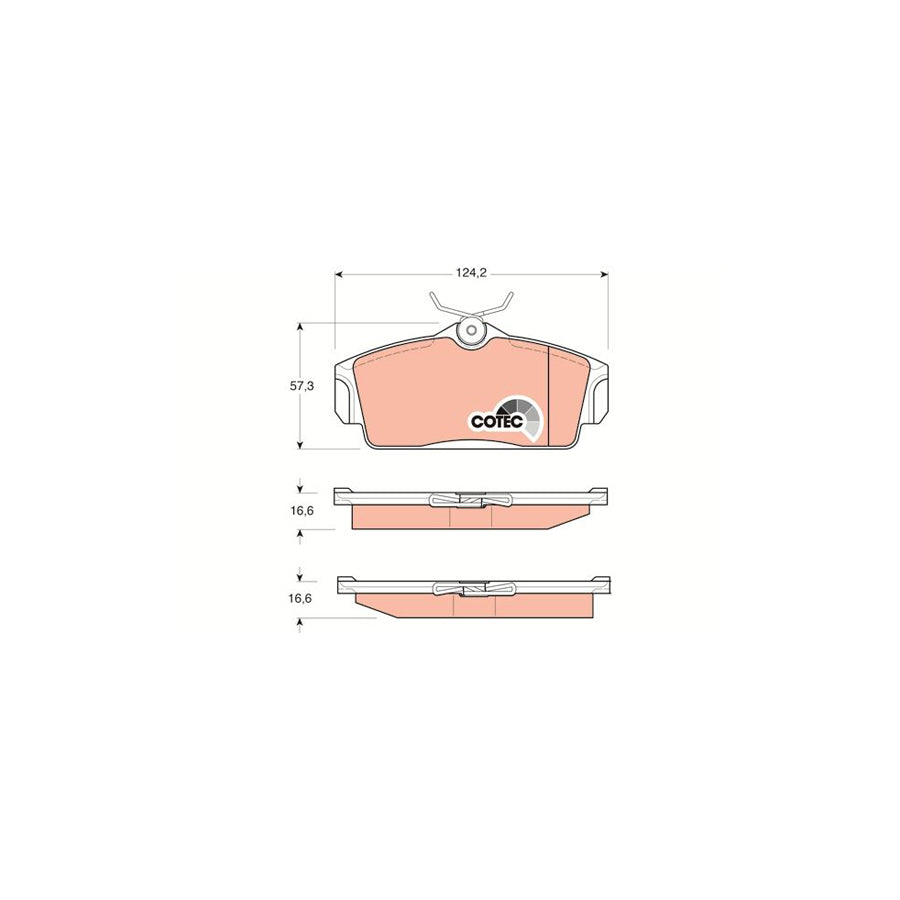 TRW Cotec Gdb3168 Brake Pad Set Not Prepared For Wear Indicator With Brake Caliper Screws With Accessories