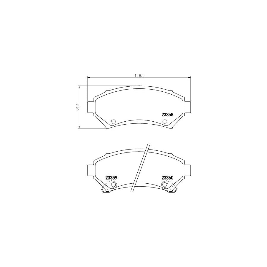Hella 8DB 355 016 951 Brake Pad Set With Acoustic Wear Warning