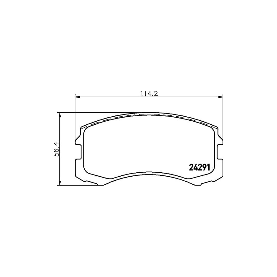 Hella 8DB 355 013 071 Brake Pad Set For Mitsubishi Lancer Not Prepared For Wear Indicator