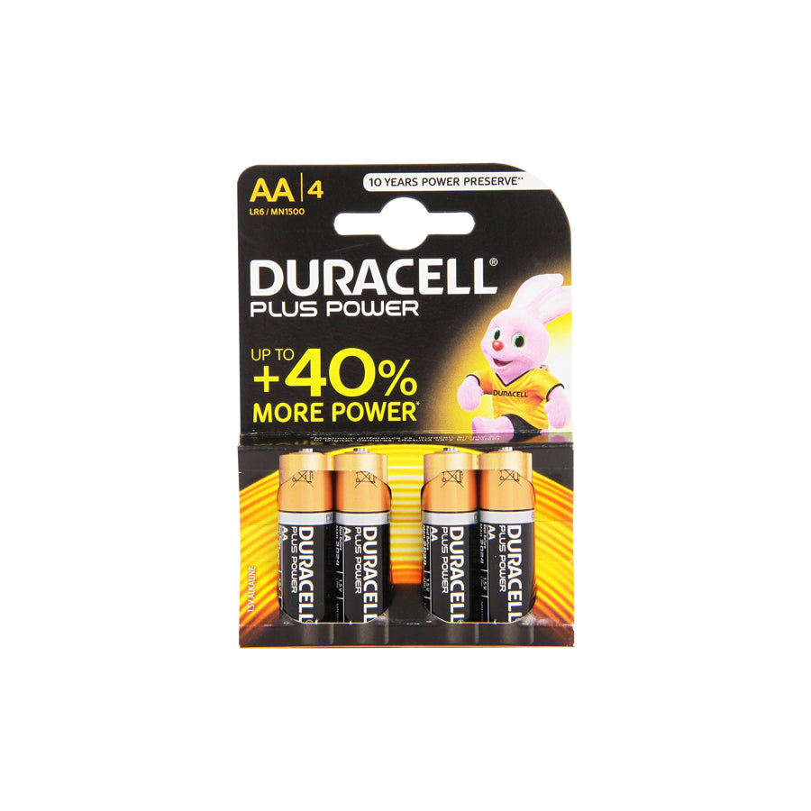Duracell MN1500B4 (AA) Plus Power (Card of 4) | Duco Car Parts UK Car Parts