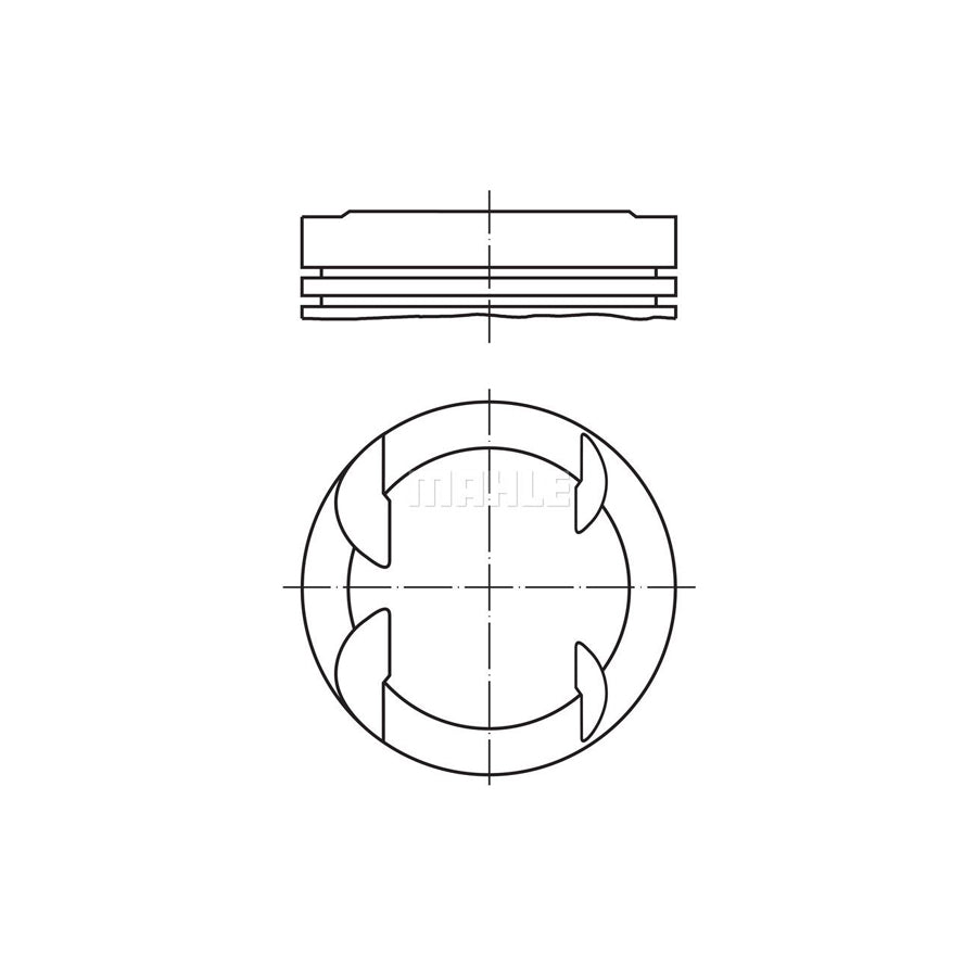 MAHLE ORIGINAL 607 79 01 Piston 75,25 mm, without cooling duct