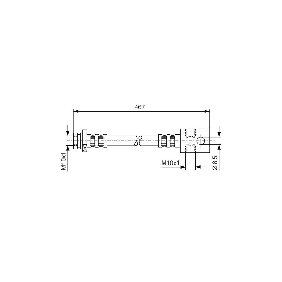BOSCH 1 987 476 903 Brake Hose for NISSAN Terrano II Off Road R20 452Mm M10X1
