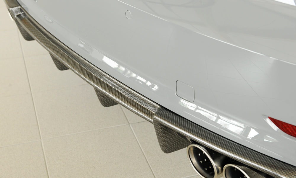 Rieger 00099368 Audi 8V A3 Rear Diffuser for Twin Tailpipe Left & Right - Carbon-Look