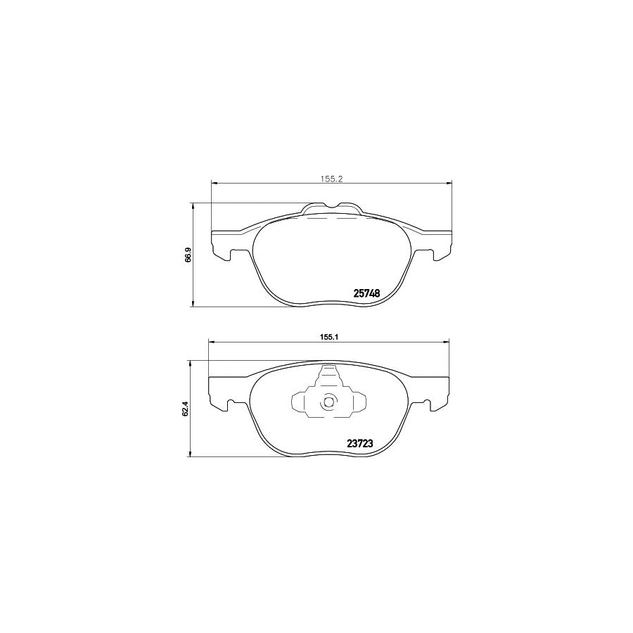 Hella 8DB 355 020 411 Brake Pad Set Not Prepared For Wear Indicator