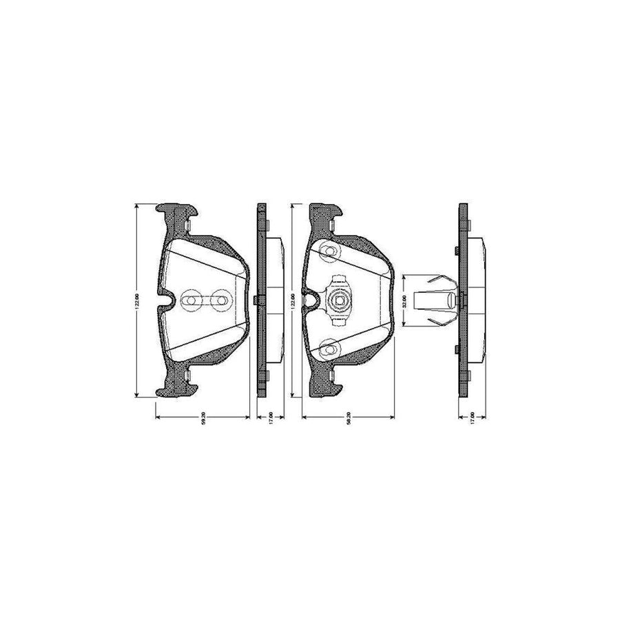 Bosch 0986Tb3034 Brake Pad Set For Bmw X5 F15 F85 Excl Wear Warning Contact With Accessories