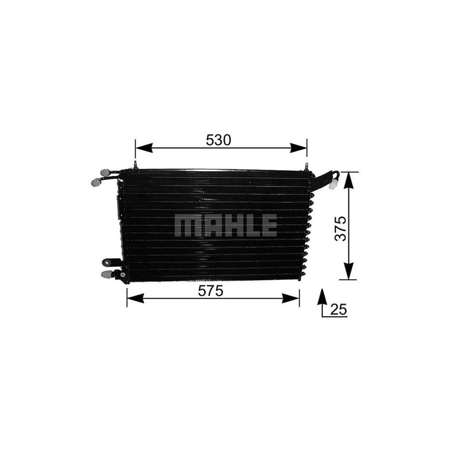 MAHLE ORIGINAL AC 215 000S Air conditioning condenser without dryer
