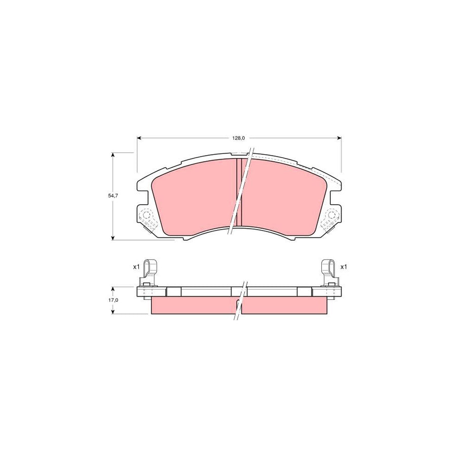 TRW Gdb989 Brake Pad Set With Acoustic Wear Warning