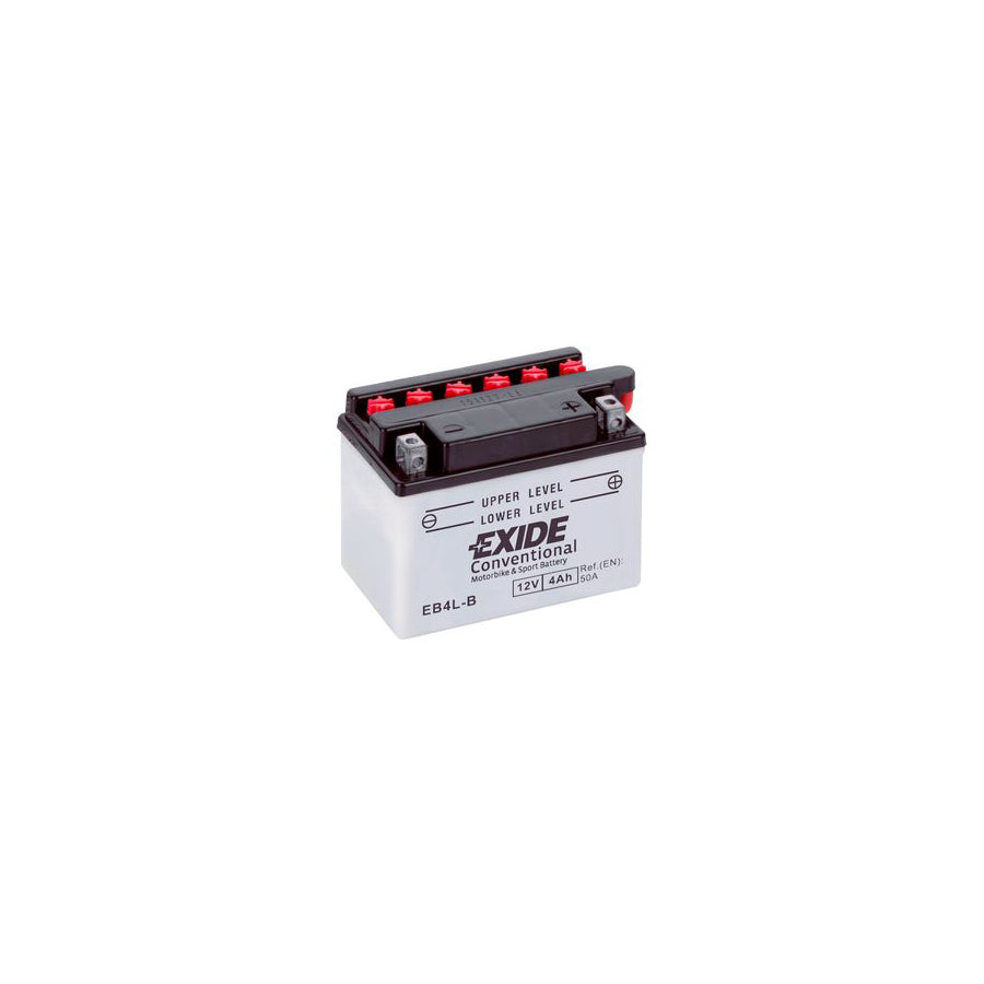 Exide EB4L-B 12V Conventional Motorcycle Battery | Duco Car Parts UK Car Parts