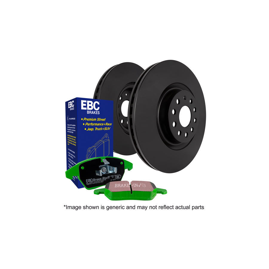 EBC PD01KR102 Audi A8 Greenstuff Rear Brake Pad & Plain Disc Kit - TRW Caliper 1 | Duco Car Parts UK Car Parts