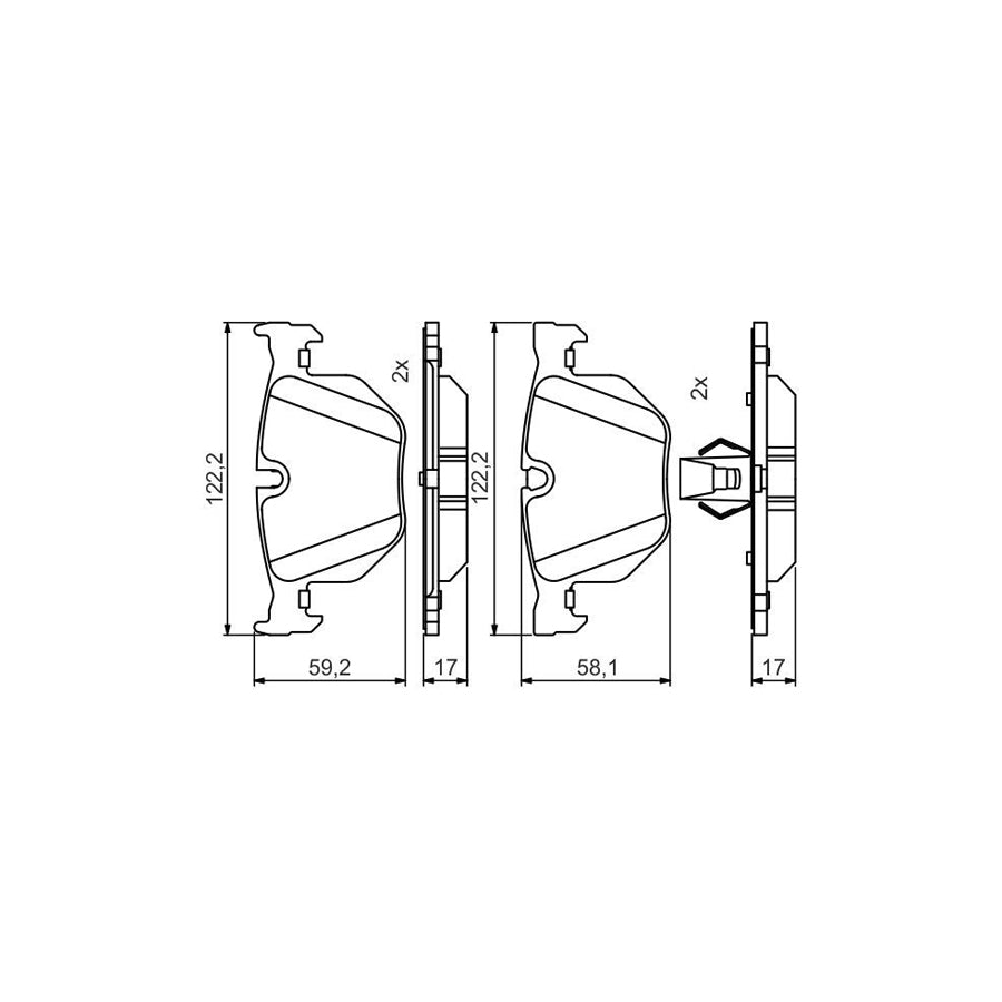 Bosch 0986495481 Brake Pad Set BP2113
