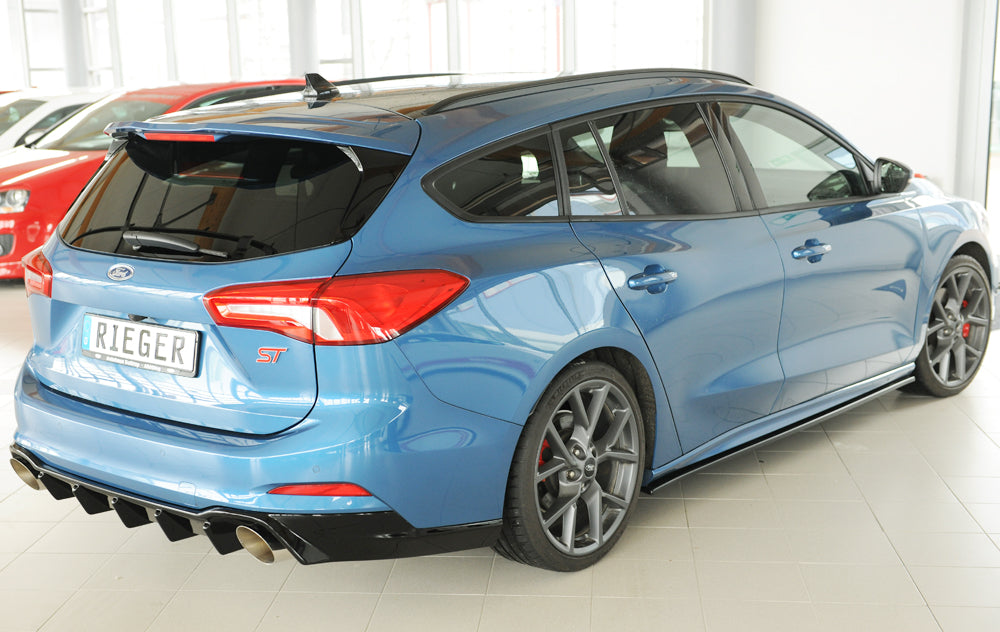 Rieger 00088238 Ford DEH Focus 4 Rear Diffuser for Sport Tailpipe Left & Right (Inc. Focus 4 ST) - Glossy Black
