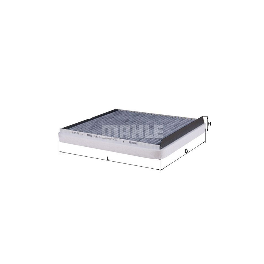 MAHLE ORIGINAL LAK 74 Pollen filter Activated Carbon Filter