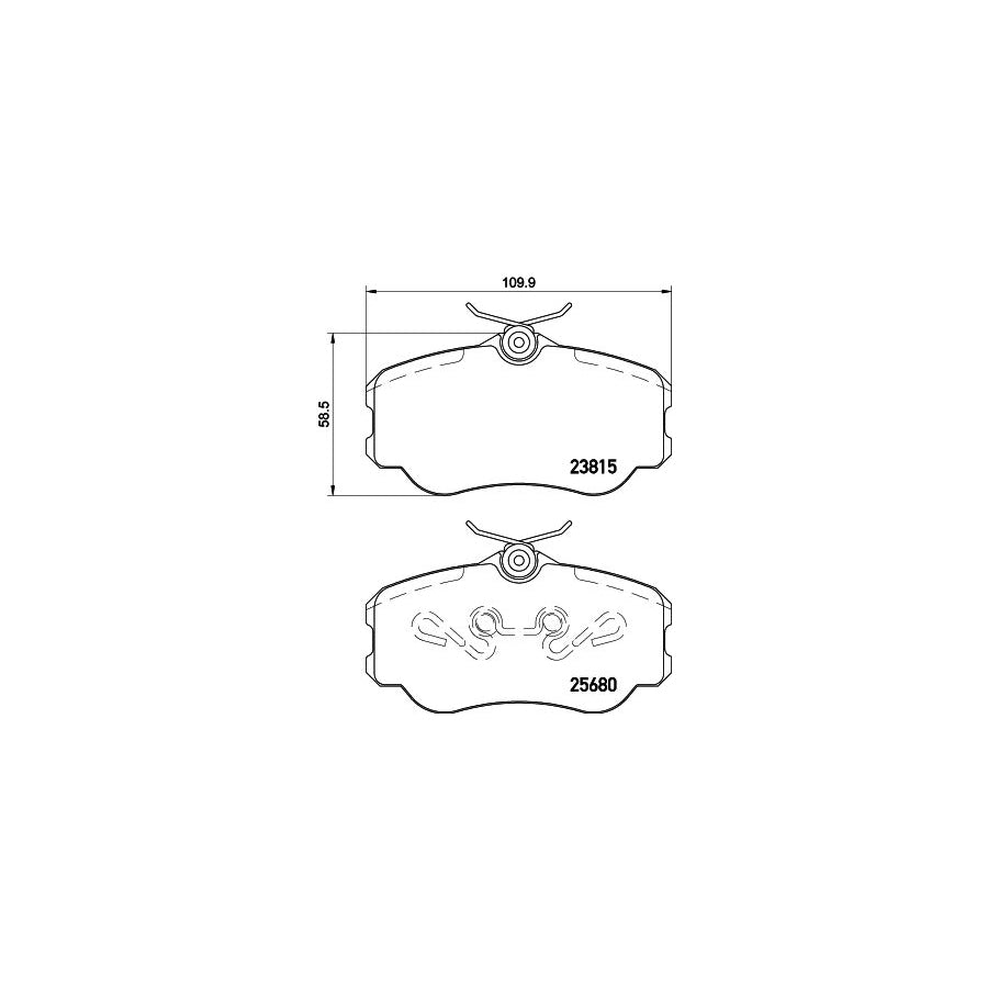 Hella 8DB 355 023 071 Brake Pad Set Not Prepared For Wear Indicator