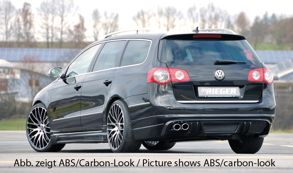 Rieger 00024078 VW 3C Passat Rear Diffuser for Twin Tailpipe Left