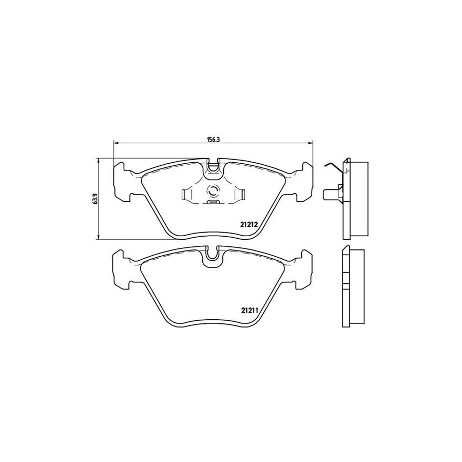 Brembo P 61 049 Brake Pad Set Prepared For Wear Indicator