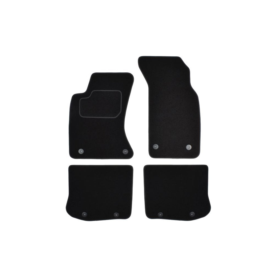 MAMMOOTH A041 AUD105 PRM 01 Floor mat set for AUDI A4 B5 Saloon (8D2) Textile, Front and Rear, Quantity: 4, Black