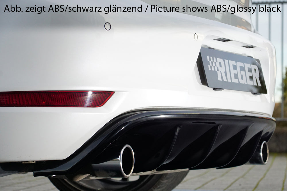 Rieger 00059524 VW Mk6 Golf GTI Rear Diffuser for Original Tailpipe Left & RIght - Matte Black