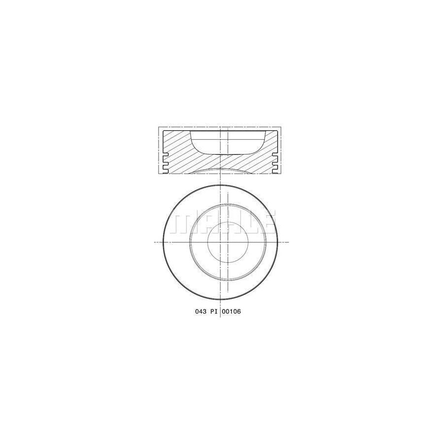 MAHLE ORIGINAL 503 48 02 Piston for PORSCHE 924 Coupe 87,51 mm, without cooling duct