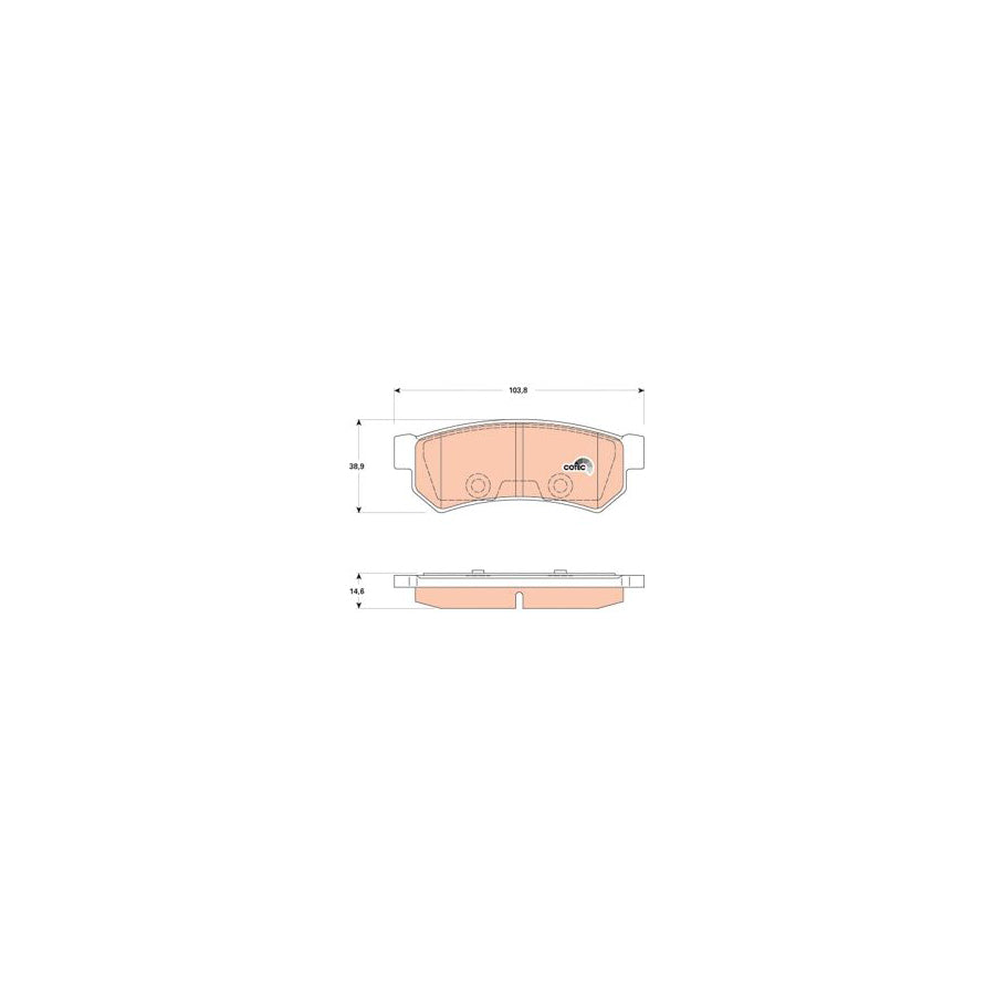 TRW Cotec Gdb4178 Brake Pad Set Not Prepared For Wear Indicator