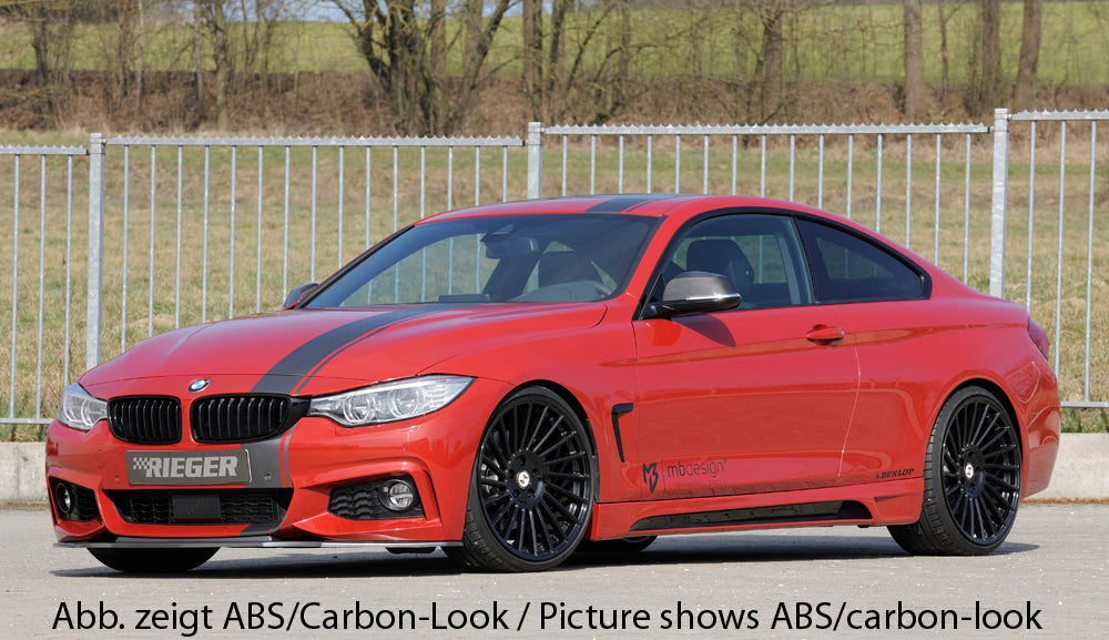 Rieger 00088086 BMW 4 Series F32 F33 F36 Front Splitter - Glossy Black
