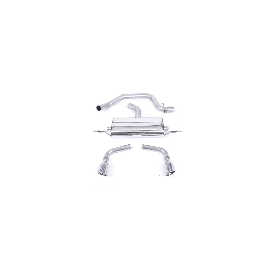 MillTek Audi 8J TTS MK2 Non-Resonated Cat-Back Exhaust (3.2 V6 Valance)-