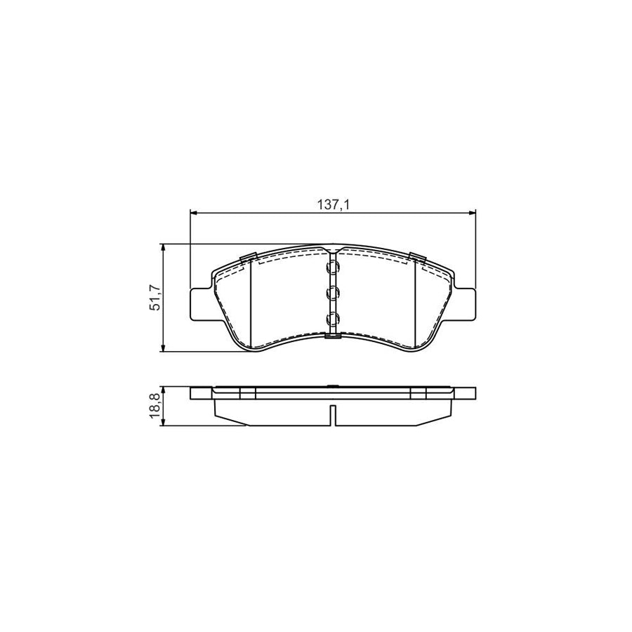 Bosch 0986495430 Brake Pad Set Excl Wear Warning Contact With Anti Squeak Plate With Mounting Manual BP2062