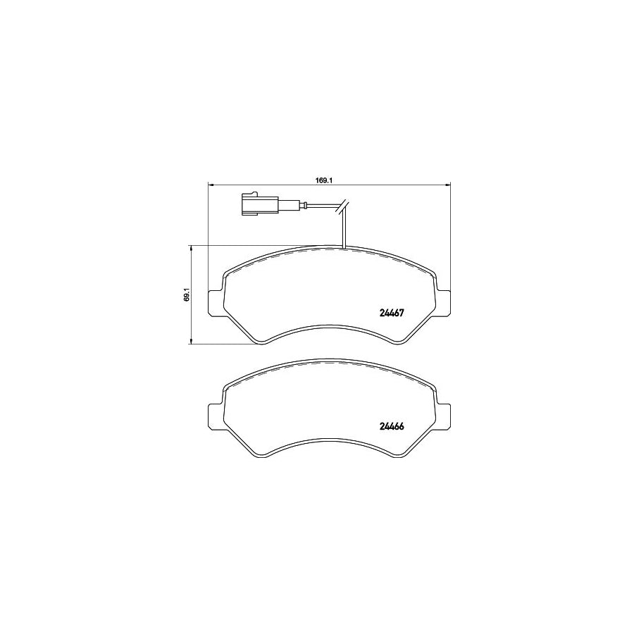 Hella 8DB 355 019 901 Brake Pad Set With Integrated Wear Warning Contact With Accessories
