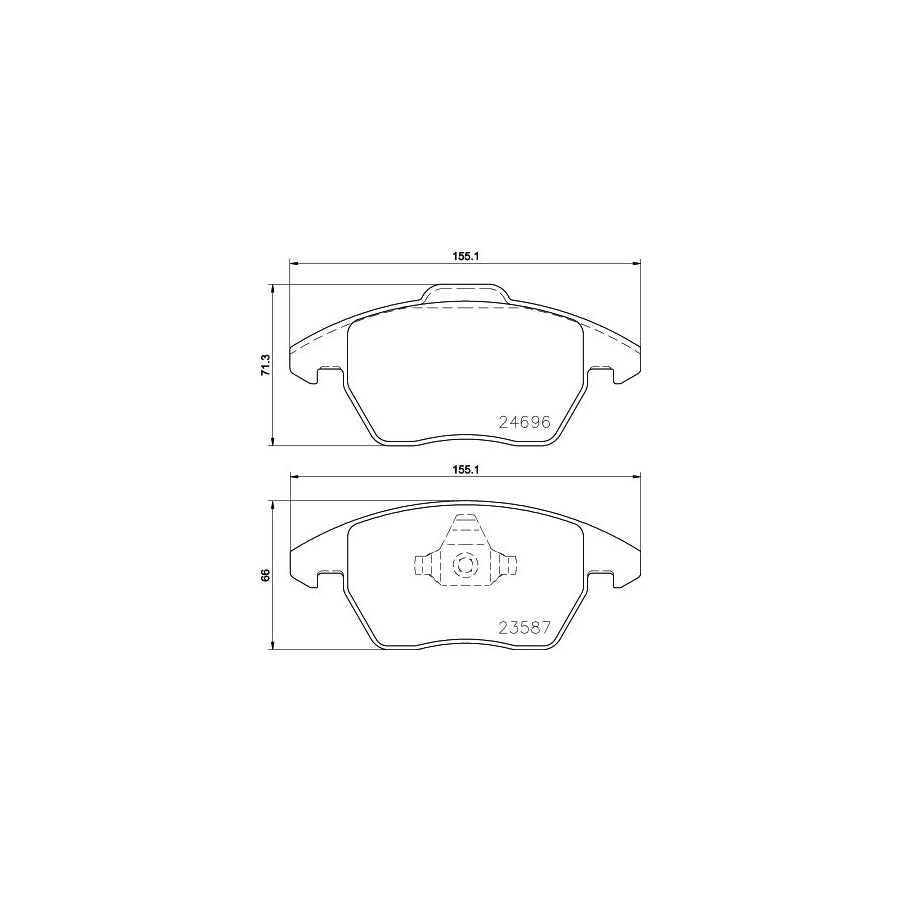 Hella 8DB 355 023 151 Brake Pad Set Not Prepared For Wear Indicator