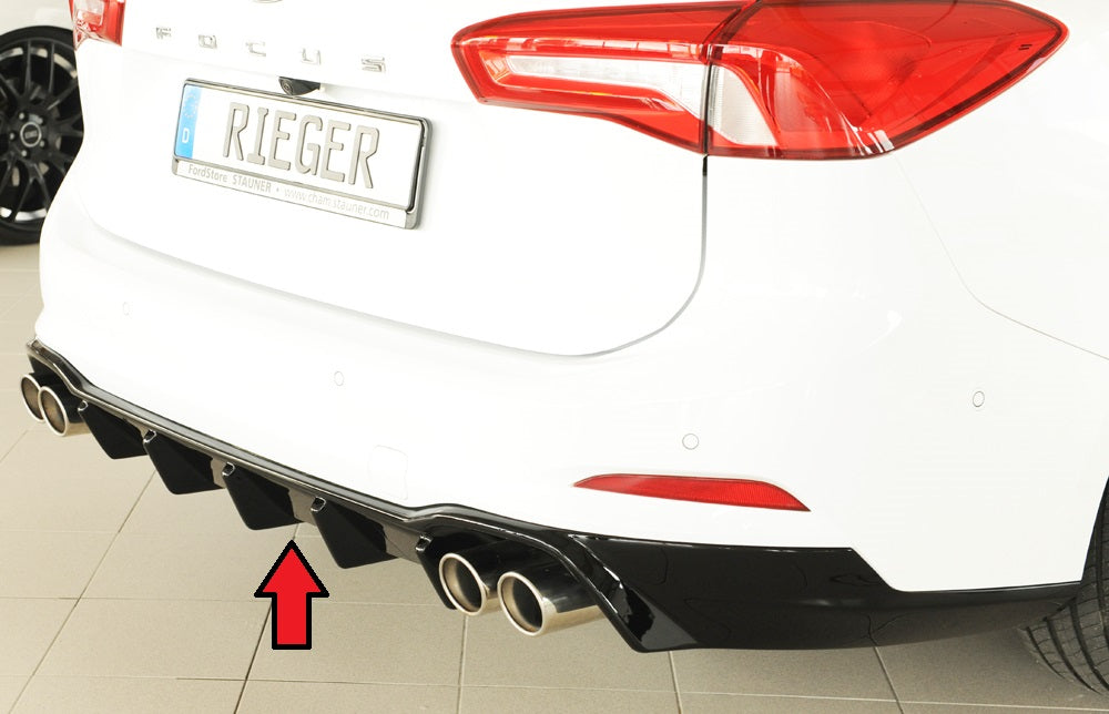 Rieger 00088239 Ford DEH Focus 4 Rear Diffuser (Inc. Focus 4 ST)