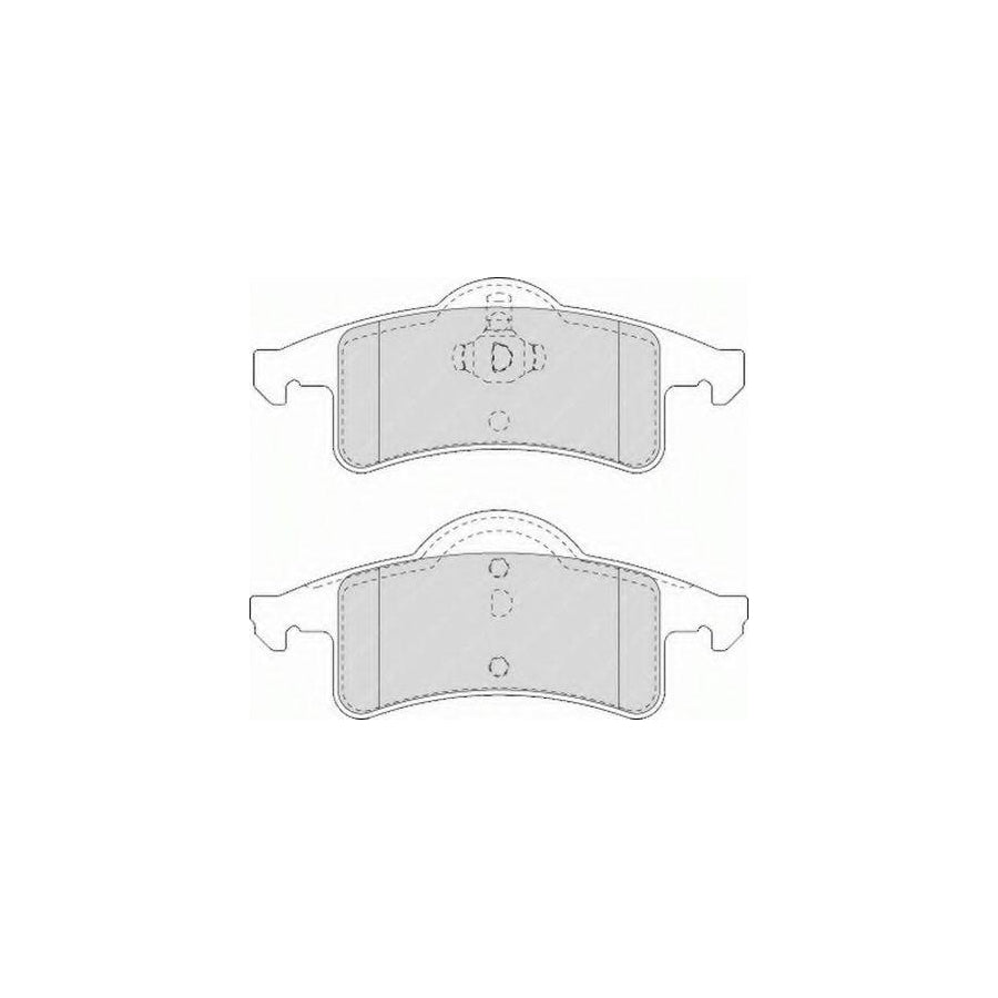 Ferodo Sl Fsl1524 Brake Pad Set Not Prepared For Wear Indicator With Piston Clip