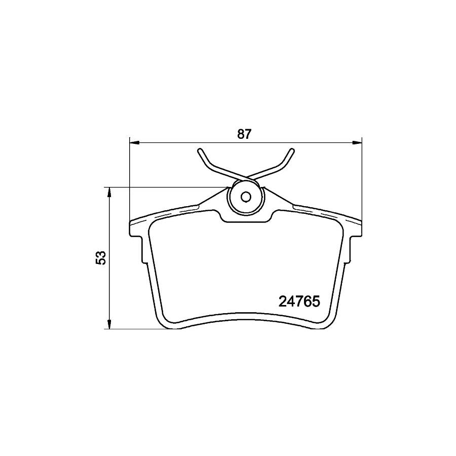 Hella 8DB 355 014 081 Brake Pad Set Not Prepared For Wear Indicator With Brake Caliper Screws With Accessories