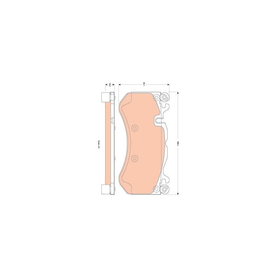 TRW Gdb1837 Brake Pad Set Prepared For Wear Indicator