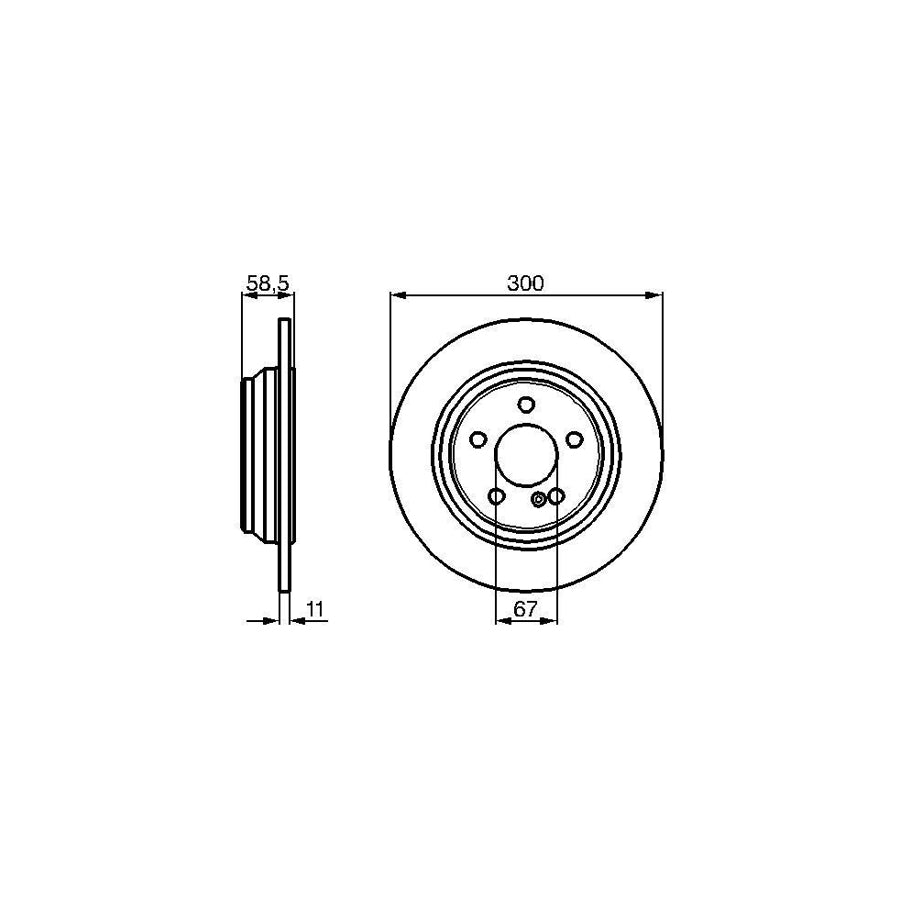 BOSCH 0 986 478 472 Brake Disc suitable for MERCEDES BENZ S Class Solid Coated