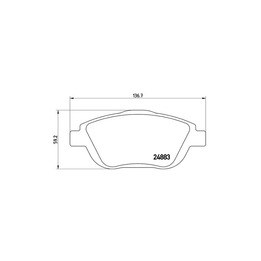 Brembo P 61 103X Brake Pad Set Excl Wear Warning Contact With Brake Caliper Screws