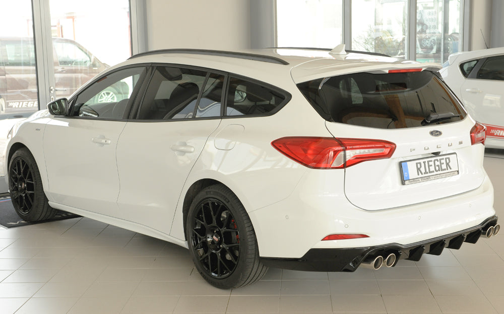 Rieger 00088239 Ford DEH Focus 4 Rear Diffuser for Sport Tailpipe Left & Right (Inc. Focus 4 ST) - Glossy Black