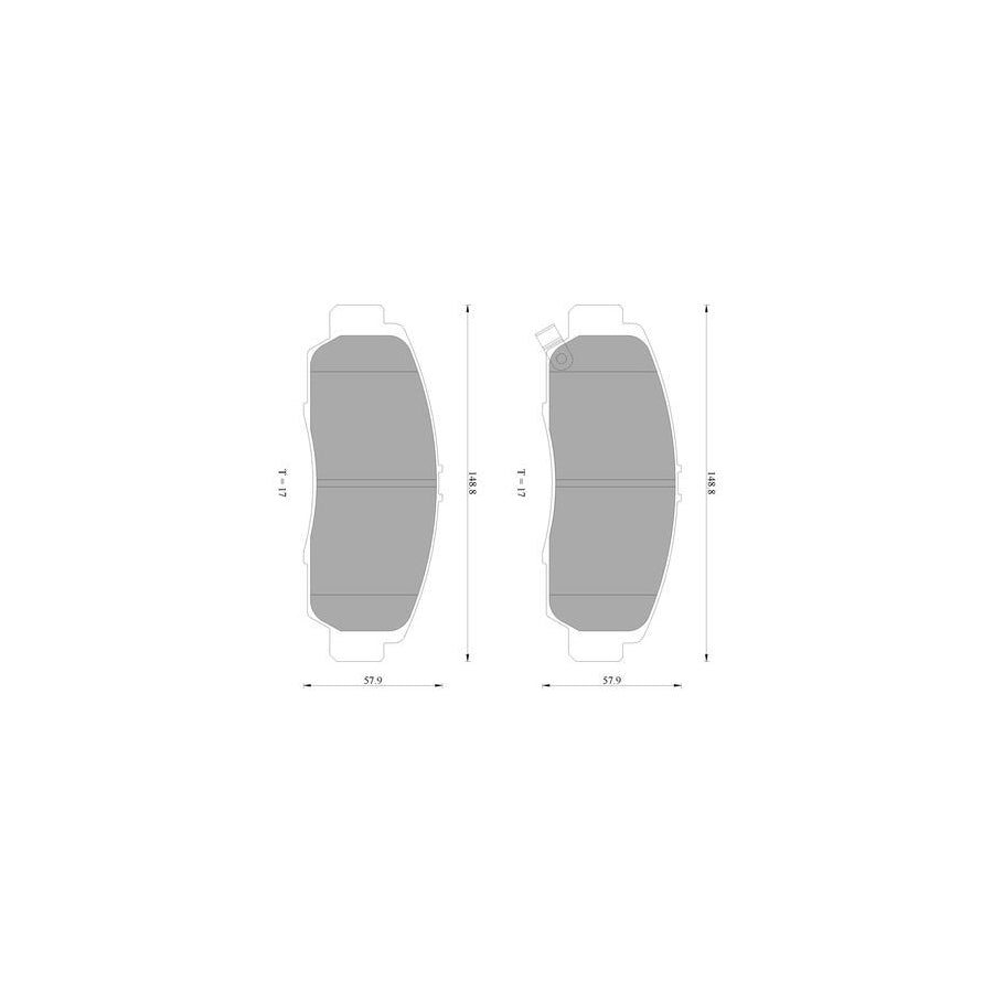 Bosch 0986Ab2381 Brake Pad Set For Honda Accord With Acoustic Wear Warning BP2381N