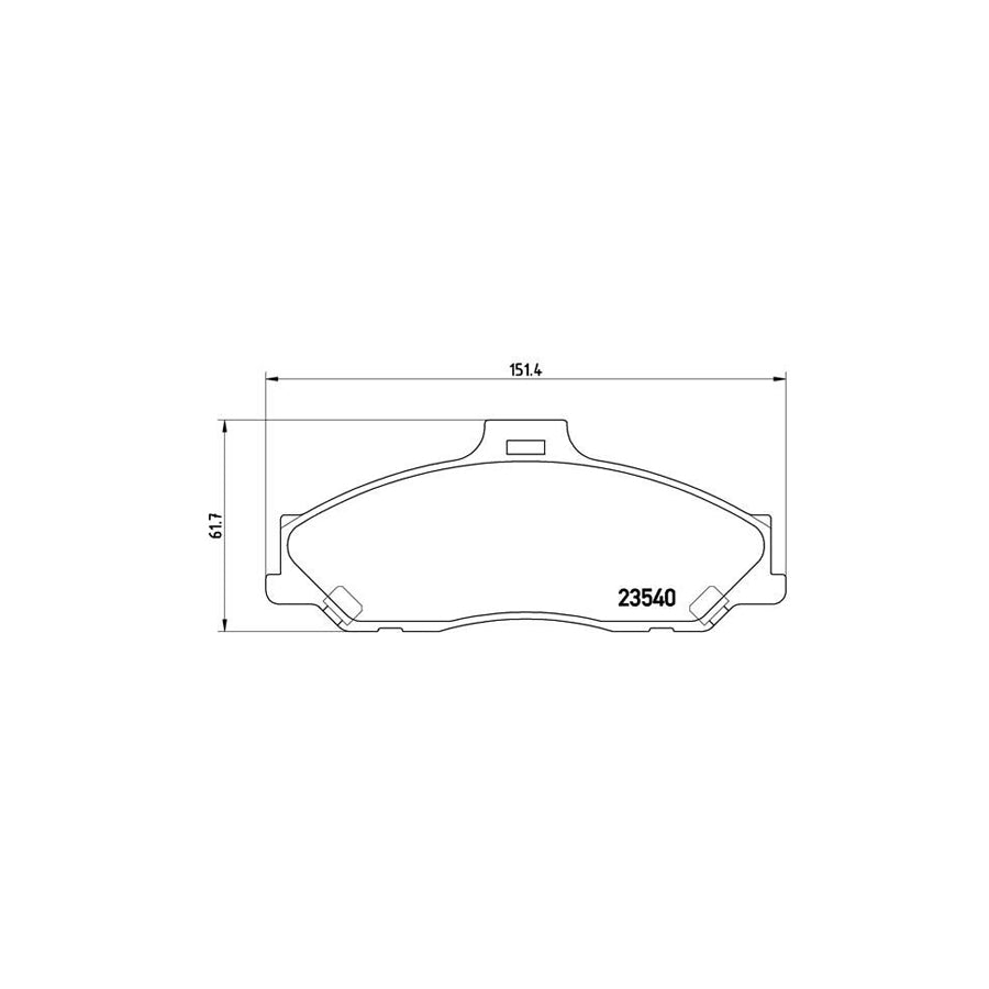Brembo P 24 051 Brake Pad Set With Acoustic Wear Warning