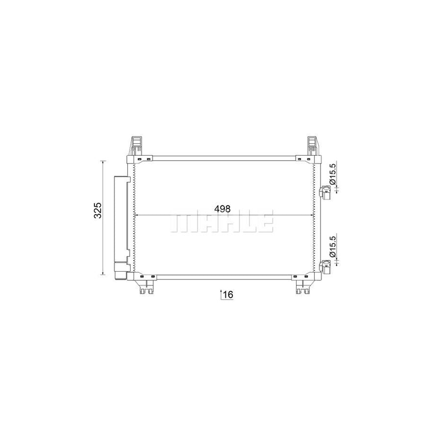 MAHLE ORIGINAL AC 793 000S Air conditioning condenser with dryer